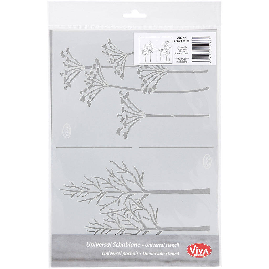Schablone, Herbst, A4, Blatt 210x297 mm, 1 Stk [HOB-26981]