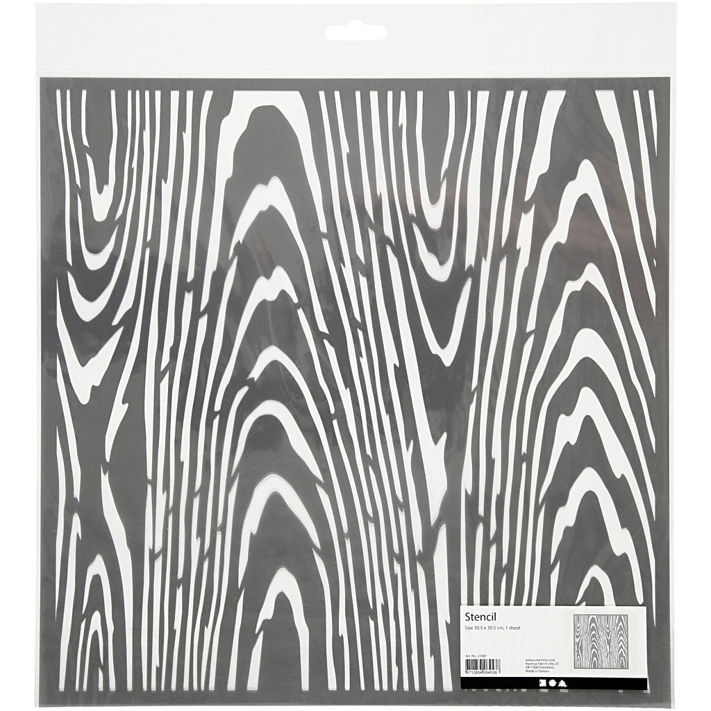Schablone, Baum-Maserung, Größe 30,5x30,5 cm, Dicke 0,31 mm, 1 Bl. [HOB-27087]