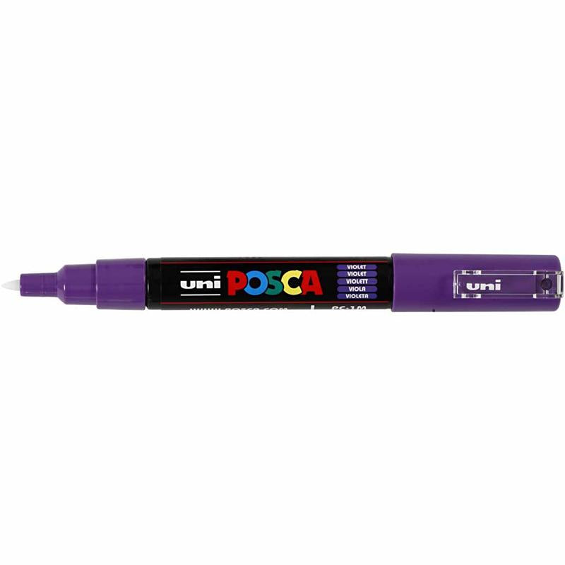 Posca Marker , Nr. PC-1M, Strichstärke 0,7 mm, extrafein, Violett, 1 Stk [HOB-273055]