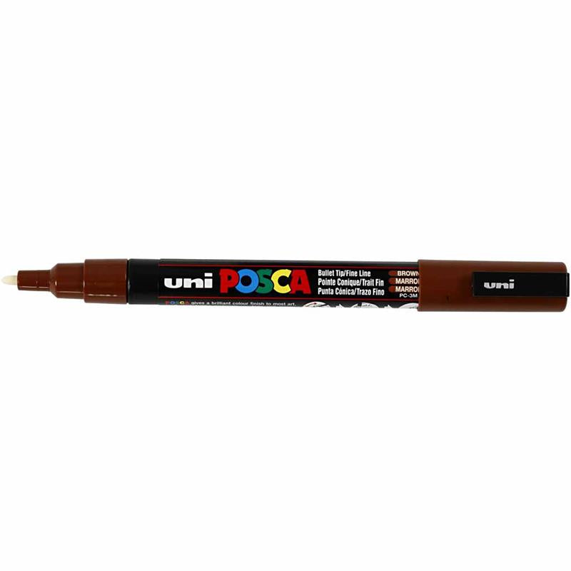 Posca Marker , Nr. PC-3M, Strichstärke 0,9-1,3 mm, fein, Braun, 1 Stk [HOB-274045]