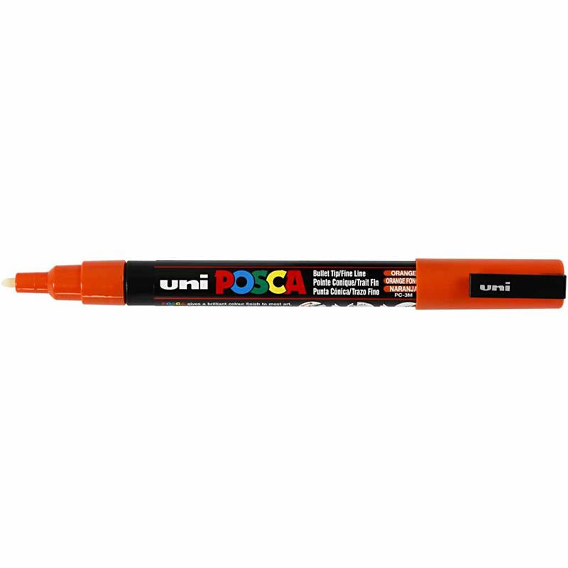 Posca Marker , Nr. PC-3M, Strichstärke 0,9-1,3 mm, fein, Orange, 1 Stk [HOB-274054]