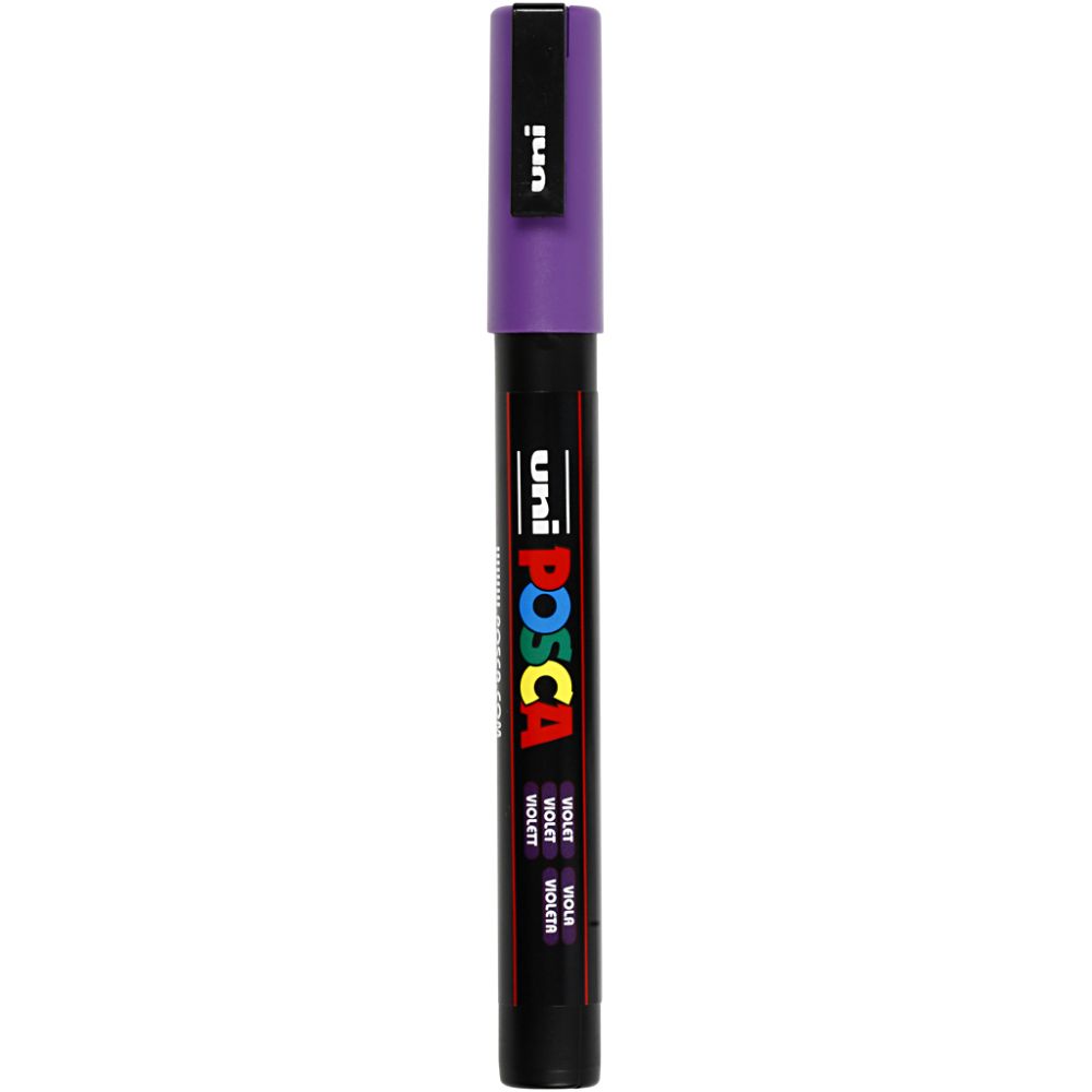 Posca Marker , Nr. PC-3M, Strichstärke 0,9-1,3 mm, fein, Violett, 1 Stk [HOB-274055]