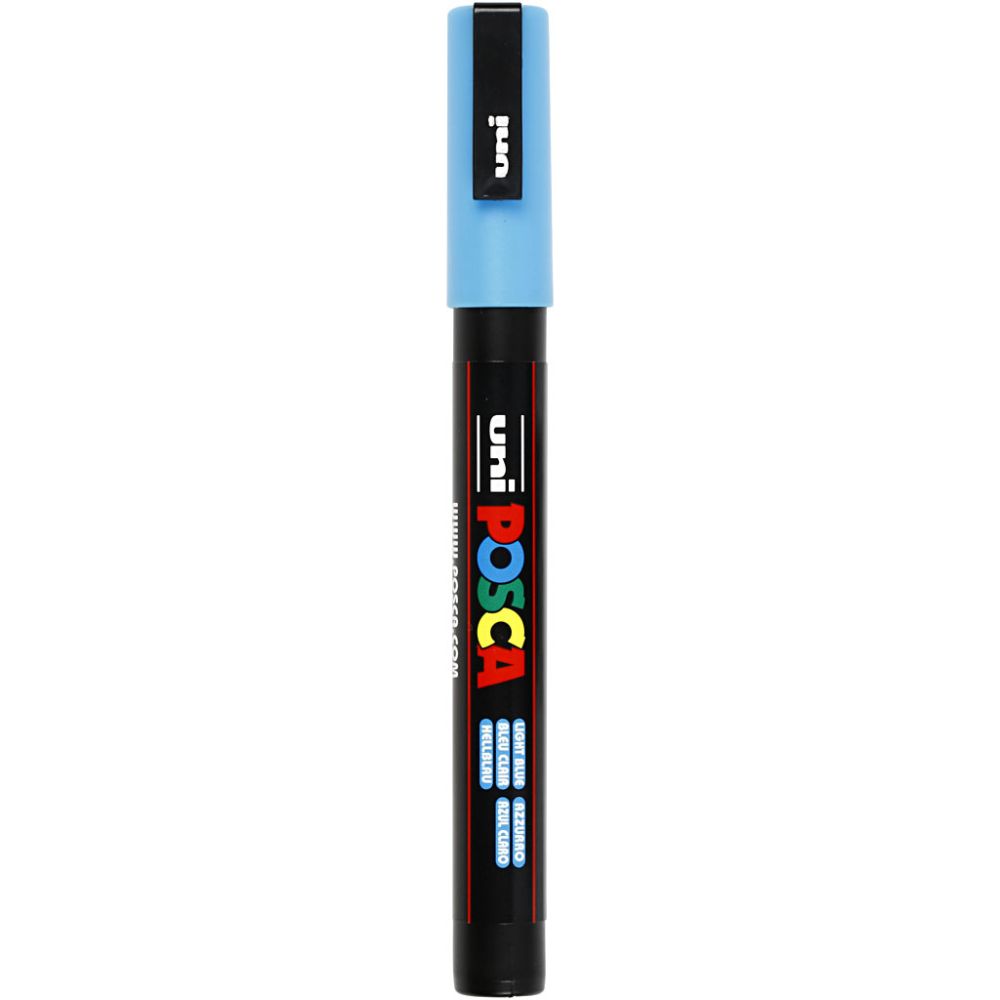 Posca Marker , Nr. PC-3M, Strichstärke 0,9-1,3 mm, fein, Hellblau, 1 Stk [HOB-274057]