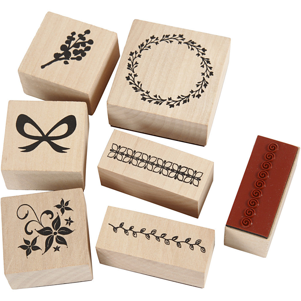 Deko-Stempel, Natur, 7 sort./ 1 Pck [HOB-27572]