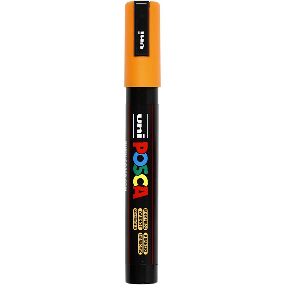 Posca Marker , Nr. PC-5M, Strichstärke 2,5 mm, Medium, Sonnengelb, 1 Stk [HOB-276024]