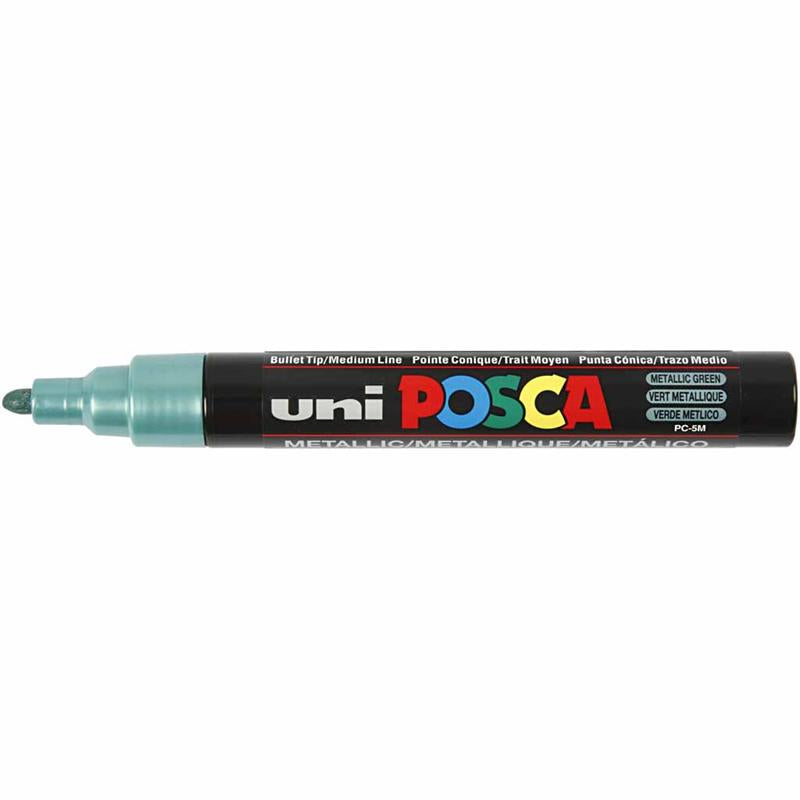 Posca Marker , Nr. PC-5M, Strichstärke 2,5 mm, Medium, Metallic-Farben, 8 Stk/ 1 Pck [HOB-276901]