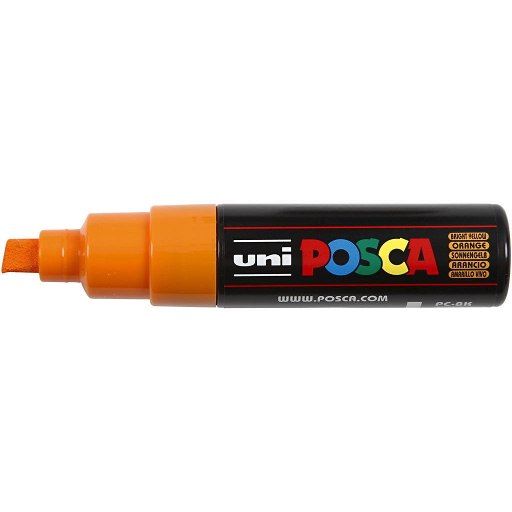 Posca Marker , Nr. PC-8K, Strichstärke 8 mm, breit, Sonnengelb, 1 Stk [HOB-278024]