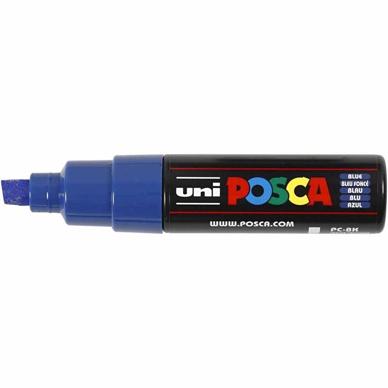 Posca Marker , Nr. PC-8K, Strichstärke 8 mm, breit, Blau, 1 Stk [HOB-278041]