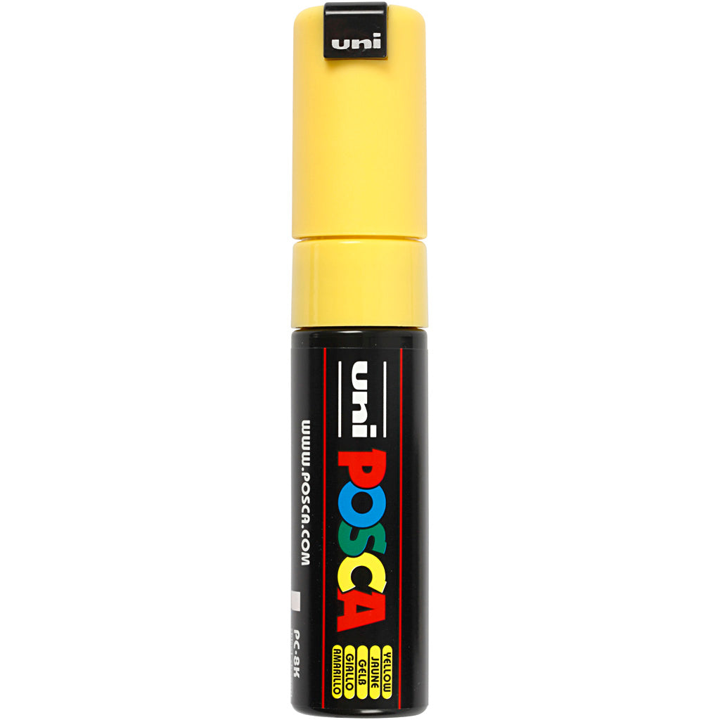Posca Marker, no. PC-8K, line 8 mm, broad, yellow