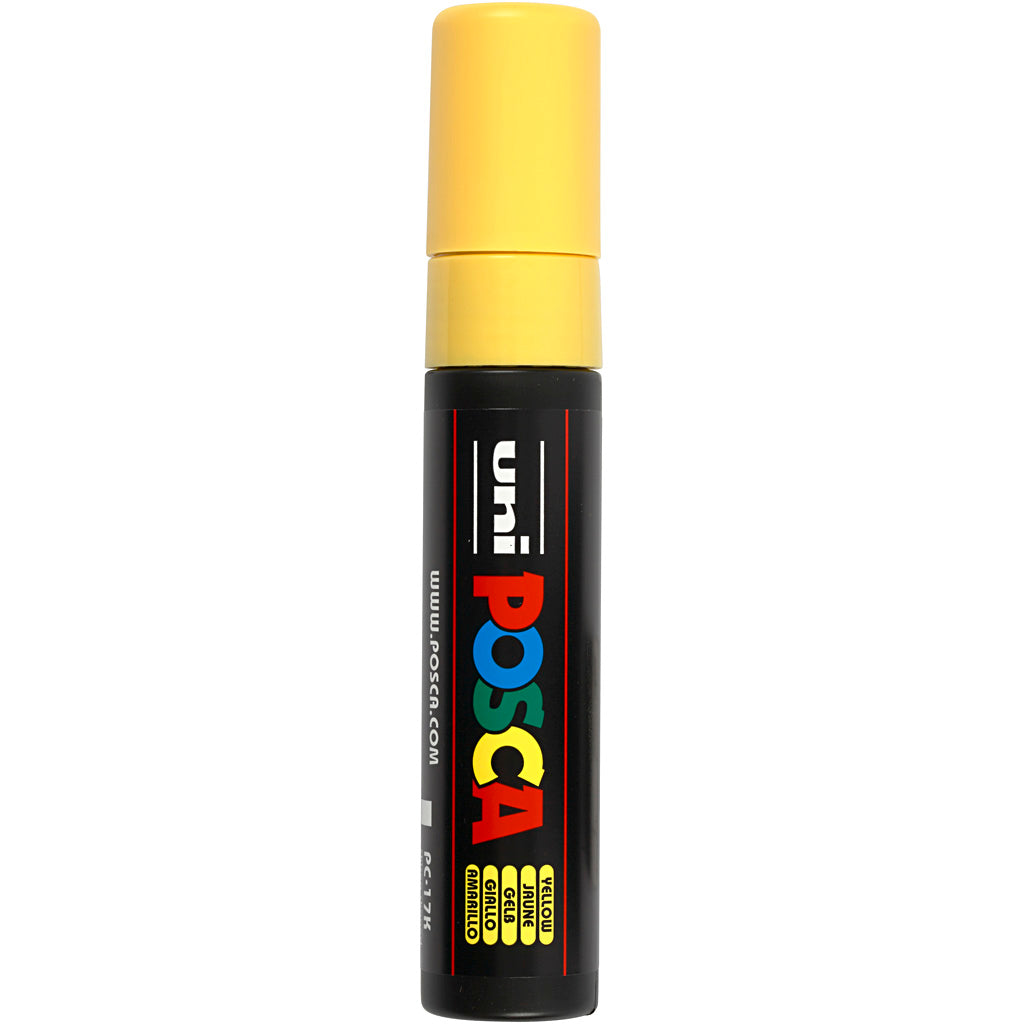 Posca Marker, no. PC-17K, line 15 mm, extra broad, yellow