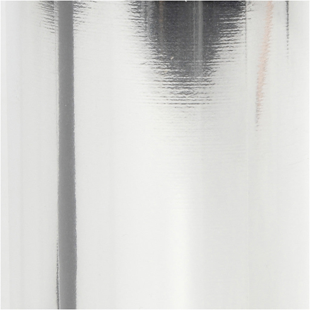 Dekofolie, B 15,5 cm, Dicke 0,02 mm, Silber, 50 cm/ 1 Rolle [HOB-283560]