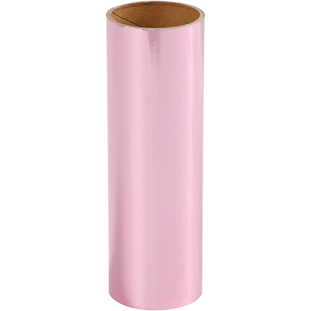 Deco Foil, W: 15,5 cm, thickness 0,02 mm, pink, 50 cm/ 1 roll