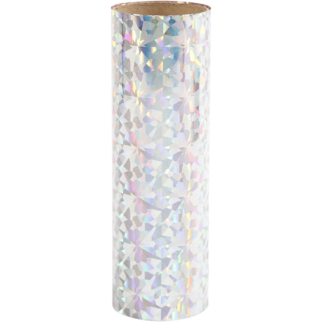 Dekofolie, B 15,5 cm, Dicke 0,02 mm, Silber, 50 cm/ 1 Rolle [HOB-283569]