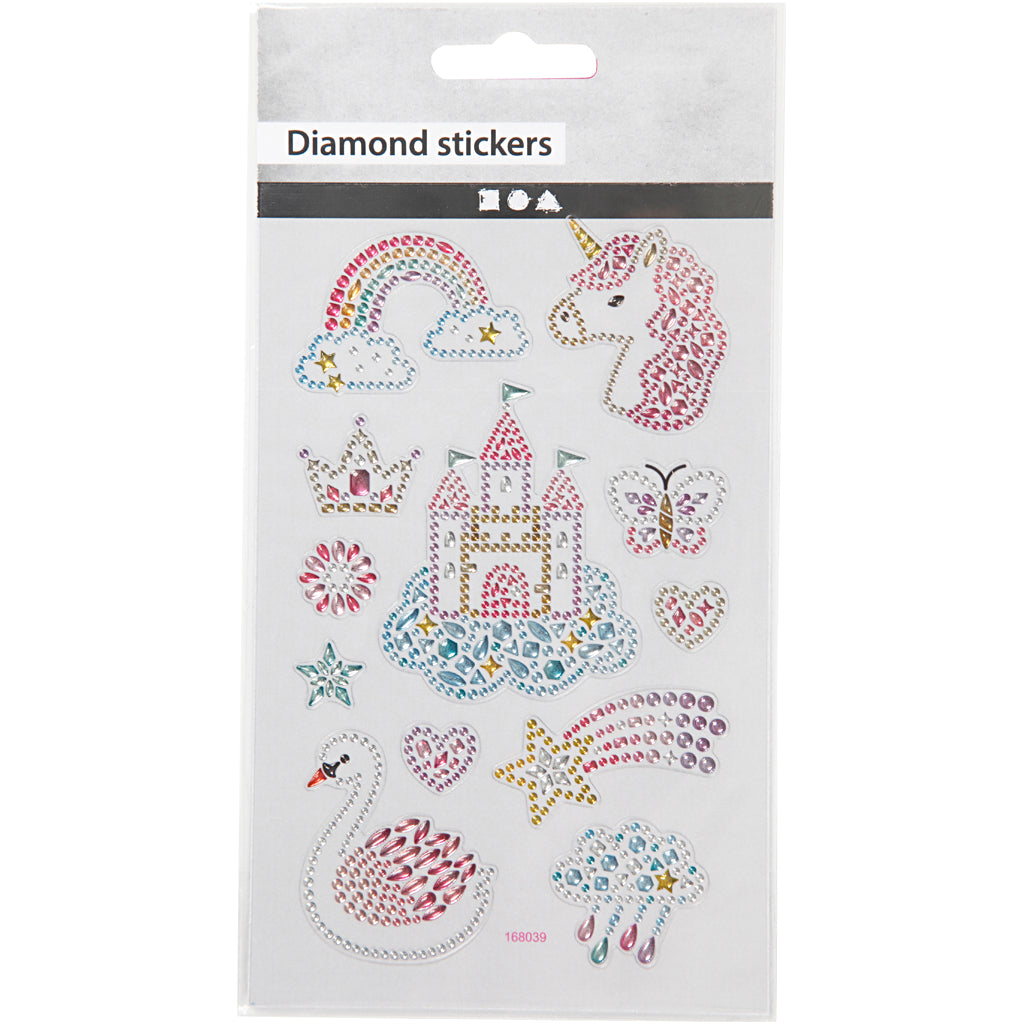 Diamant-Sticker, Einhorn-Welt, Blatt 10x16 cm, 1 Bl. [HOB-284032]