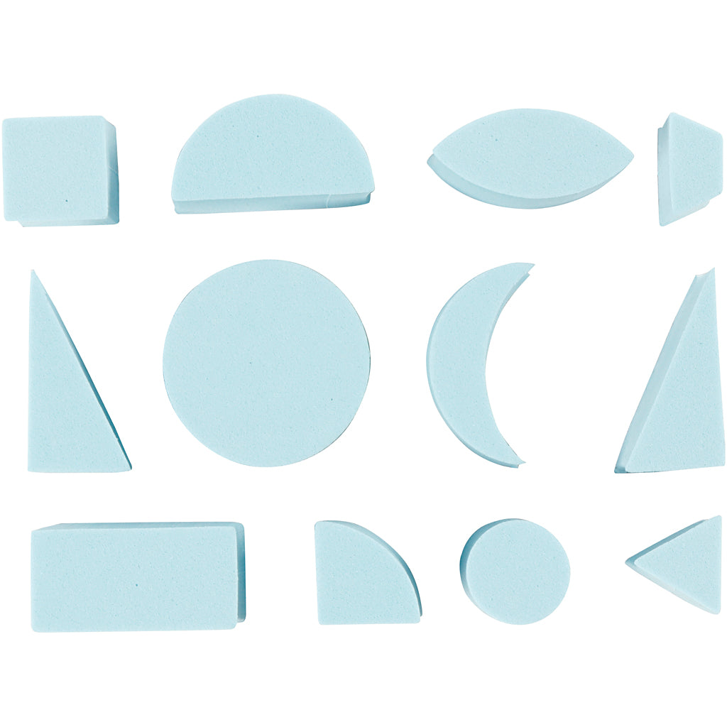 Foam Stamps, H: 25 mm, size 15-30 mm, 12 pc