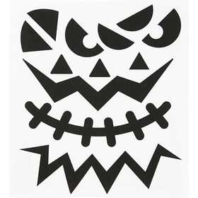 Sticker, Halloween - große Gesichter, Blatt 15x16,5 cm, 1 Bl. [HOB-28977]
