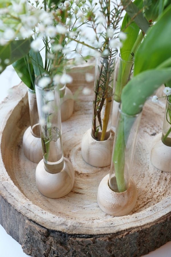 Testrohr mit Holzbasis 2x15cm (1 Stück) [IFS-29217]