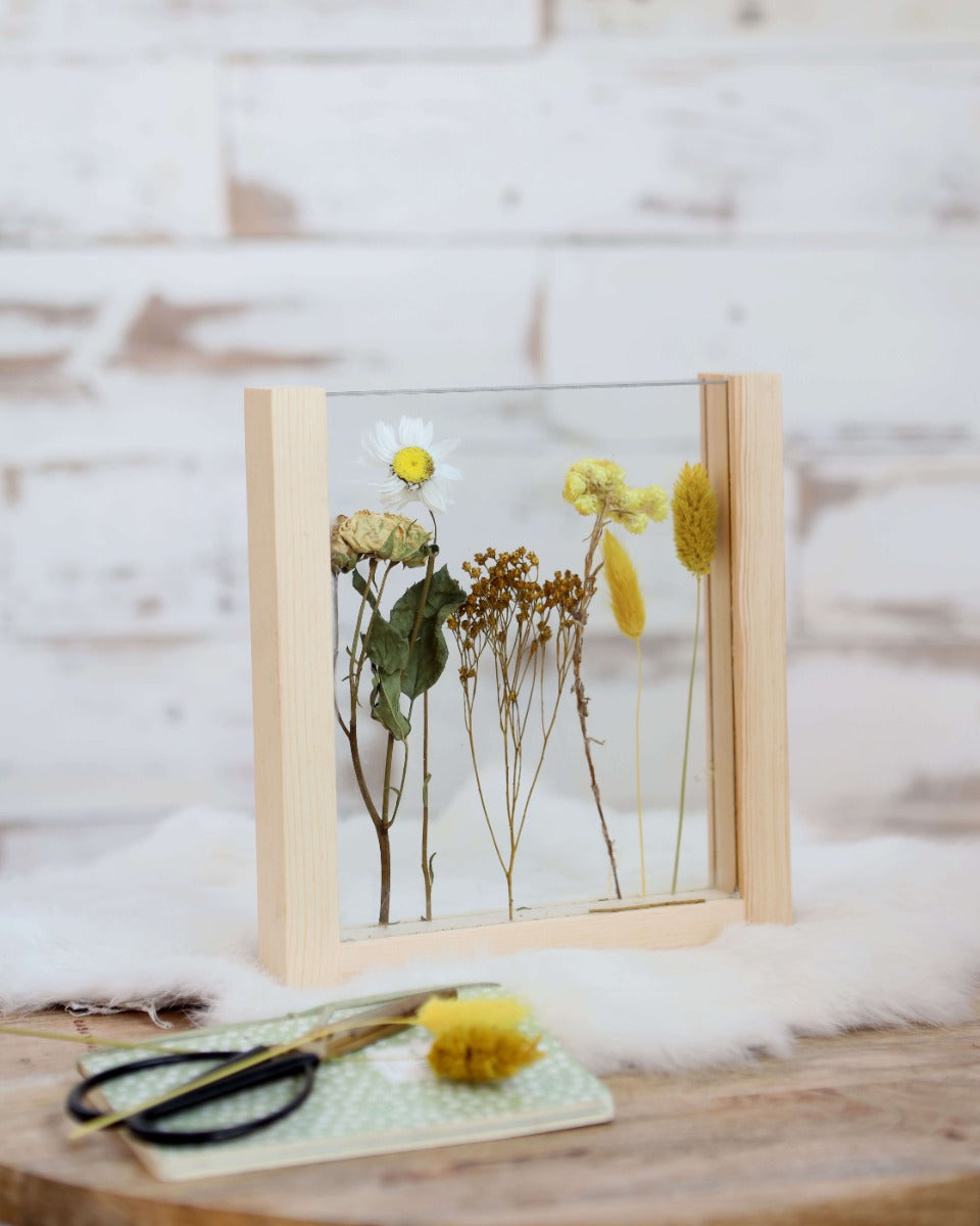Holzständer für Trockenblumen 19.5x3x21cm (1 Stück) [IFS-29662]