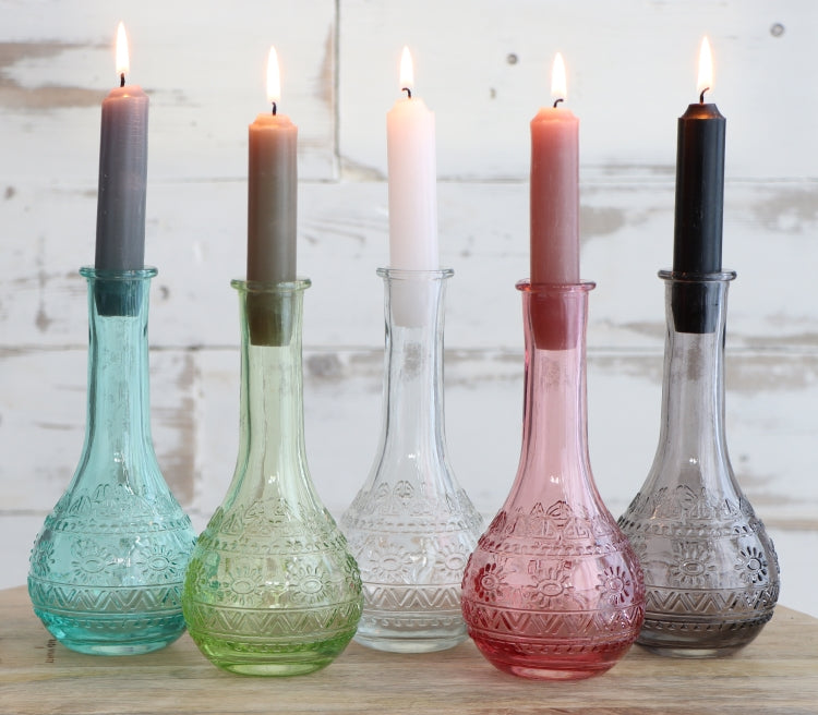 Blumenvasen Paris Ø7.5cm | H: 16cm Grau (12 Stück) [IFS-29726]