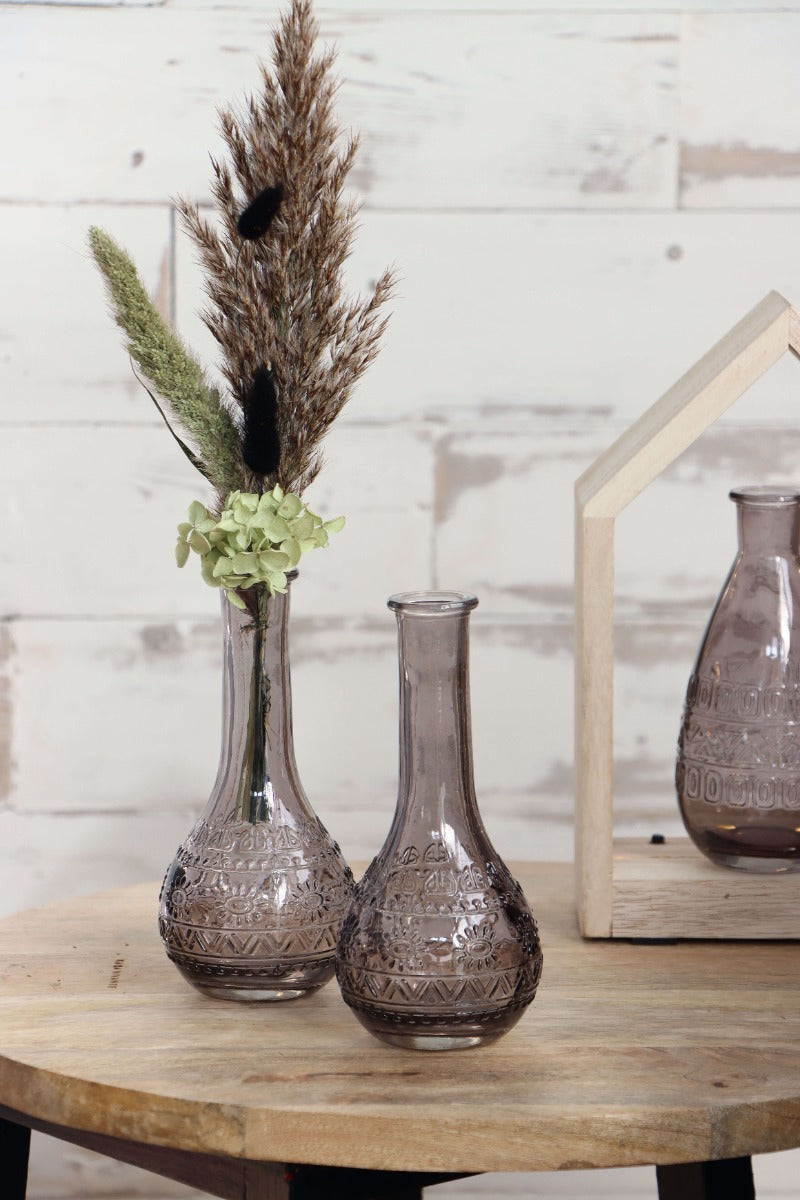 Blumenvasen Paris Ø7.5cm | H: 16cm Grau (12 Stück) [IFS-29726]