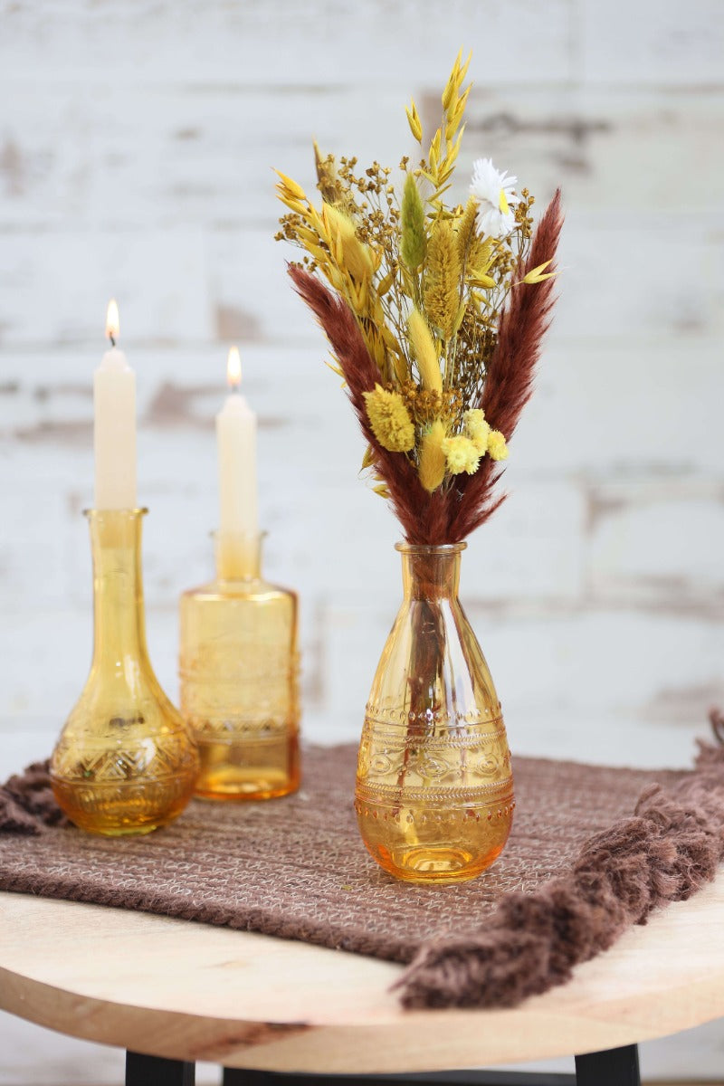 Blumenvasen Rom Ø7.5cm | H: 16cm Ockergelb (12 Stück) [IFS-29732]