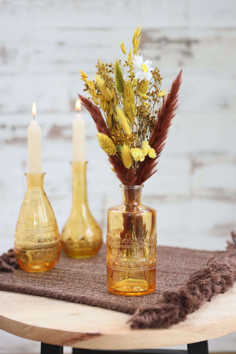 Blumenvasen Rom Ø7.5cm | H: 16cm Ockergelb (12 Stück) [IFS-29732]