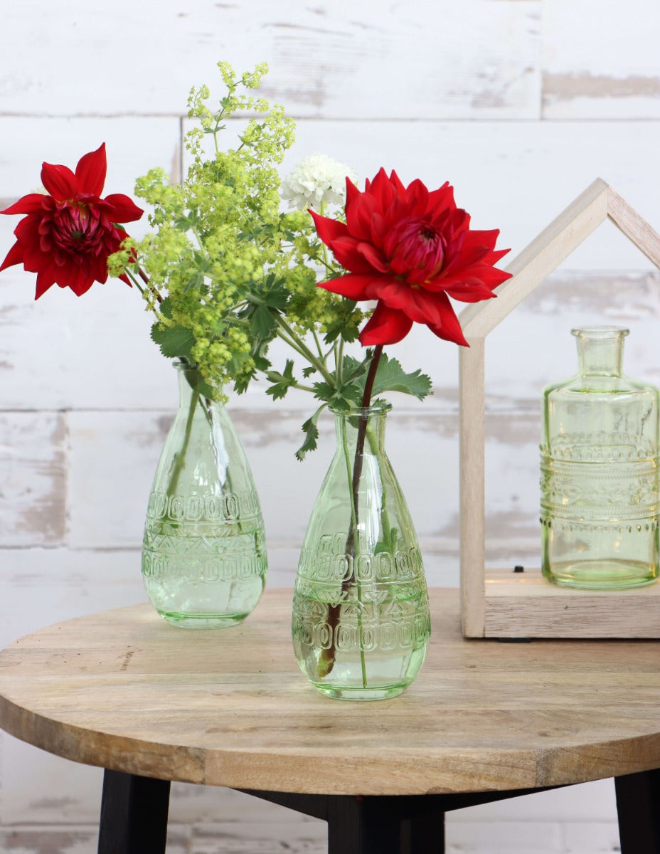 Blumenvasen Rom Ø7.5cm | H: 16cm Grün (12 Stück) [IFS-29735]