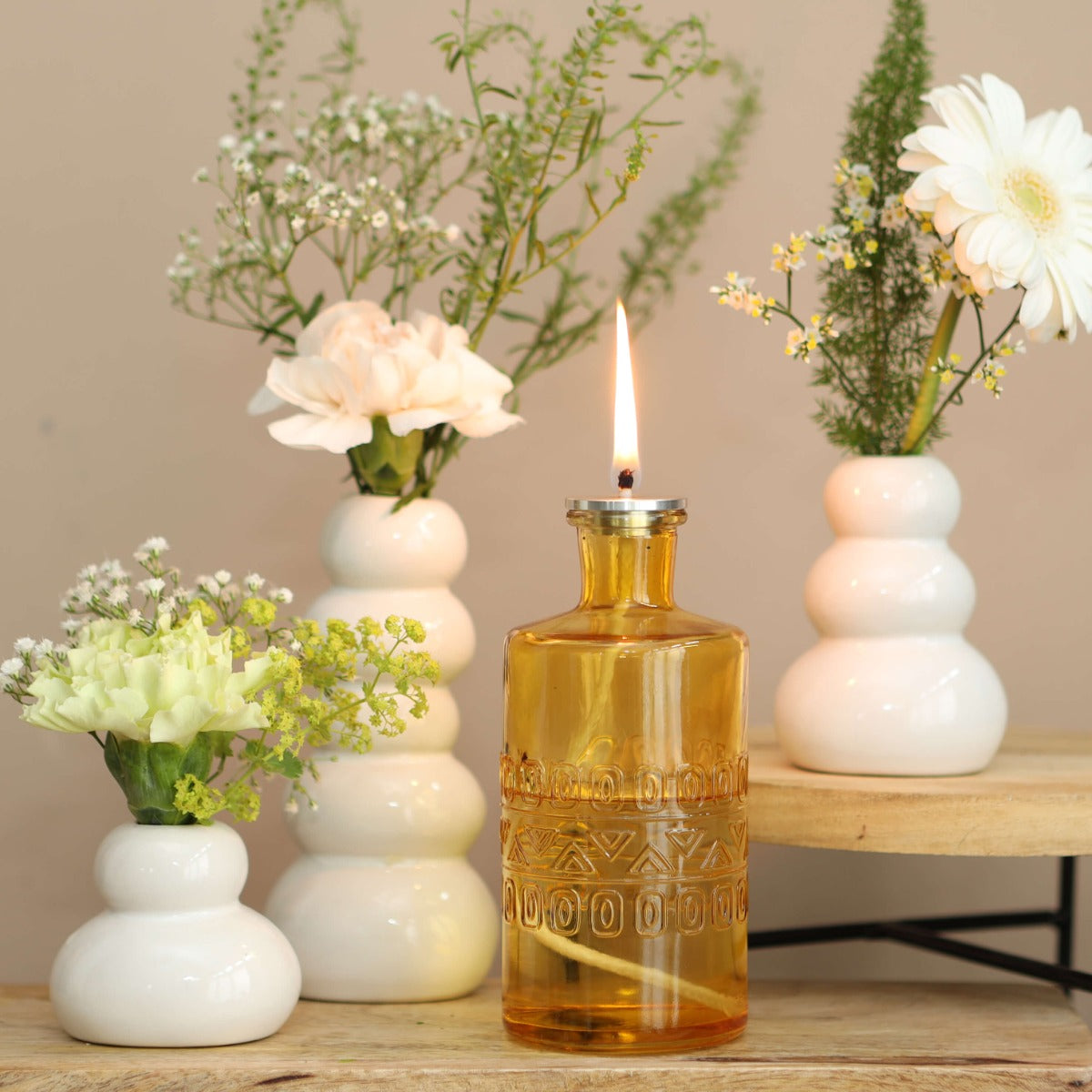 Blumenvasen Porto Ø7.5cm | H: 14.5cm Ockergelb (12 Stück) [IFS-29742]