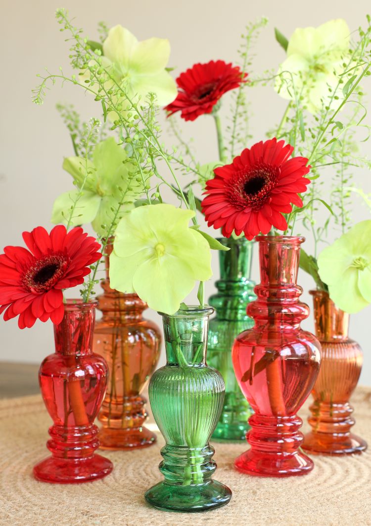 Vase Venedig Dunkelgrün H: 11,3 x Ø5 cm (12 Stück) [IFS-29888]