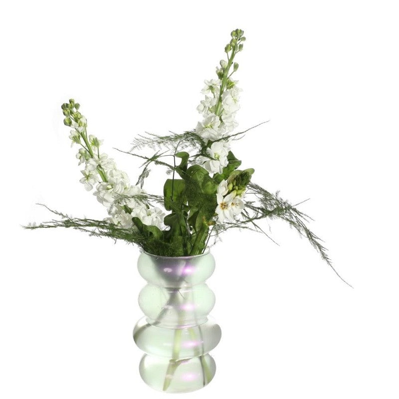 Blumenvase Ø10 cm H: 18 cm Transparent (6 Stück) [IFS-29920]