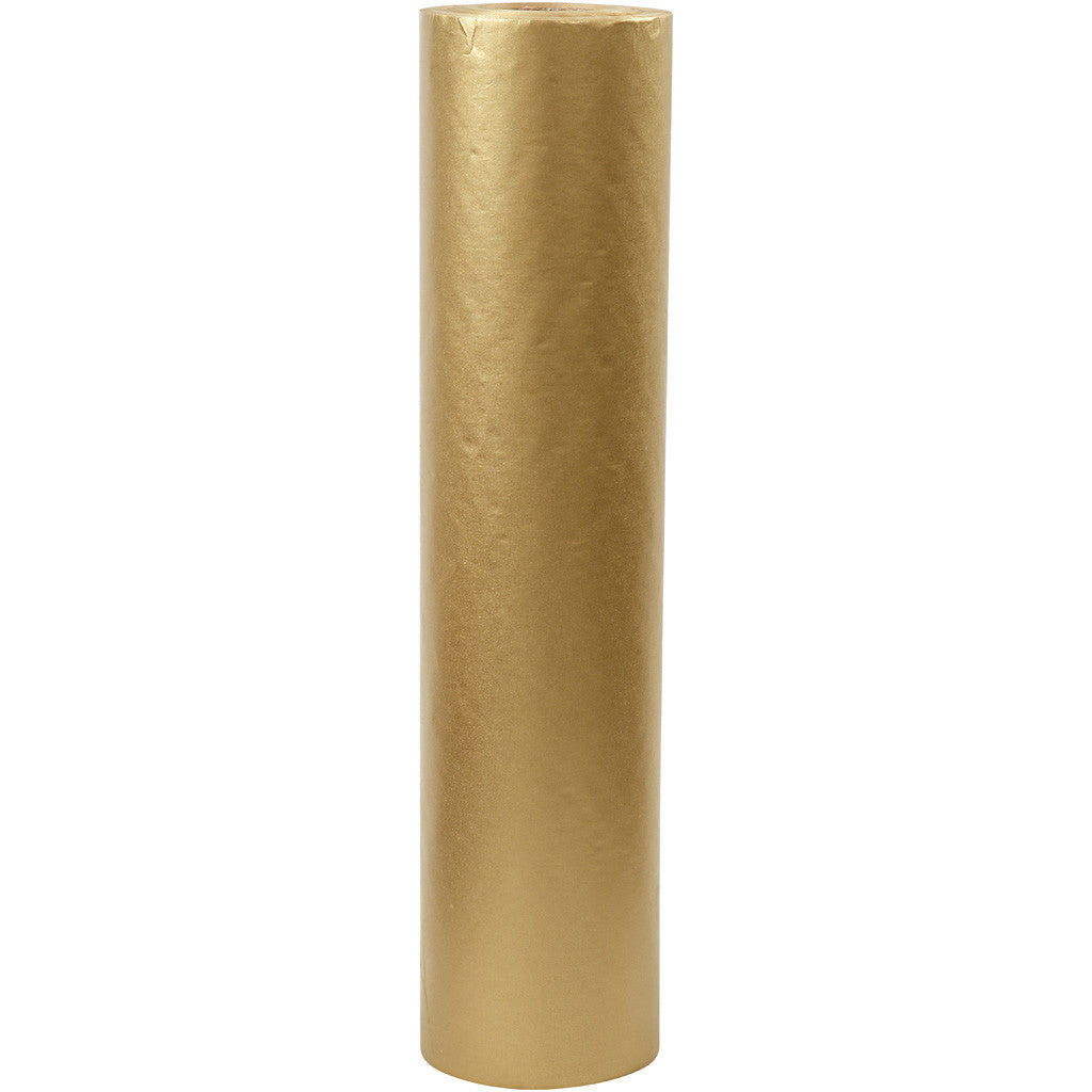 Geschenkpapier , B 50 cm, 60 g, Gold, 100 m/ 1 Rolle [HOB-20282]