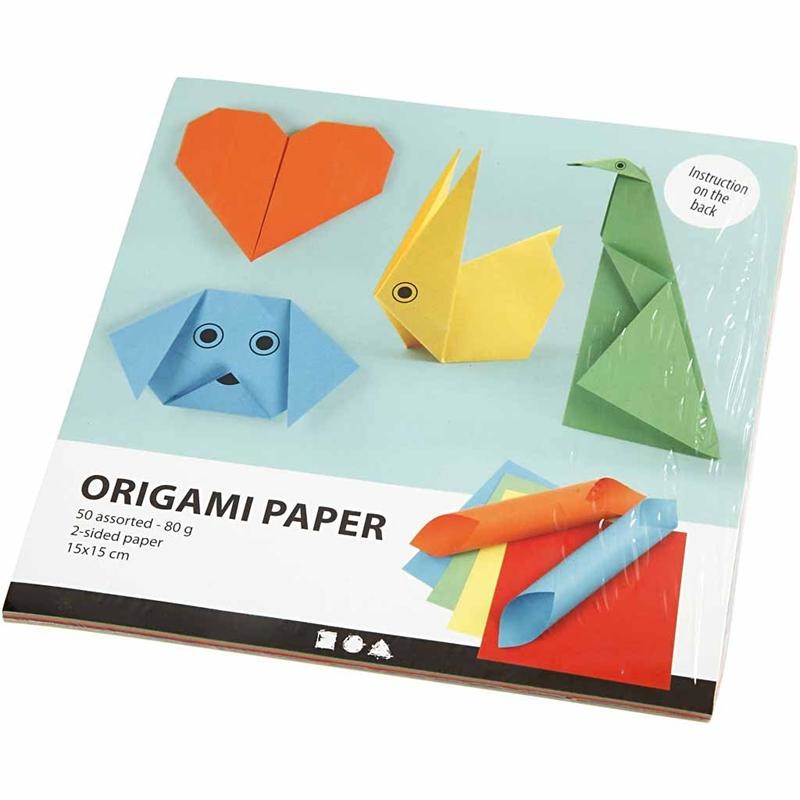 Origami-Papier, Größe 15x15 cm, 80 g, 5x10 Bl./ 1 Pck [HOB-207020]