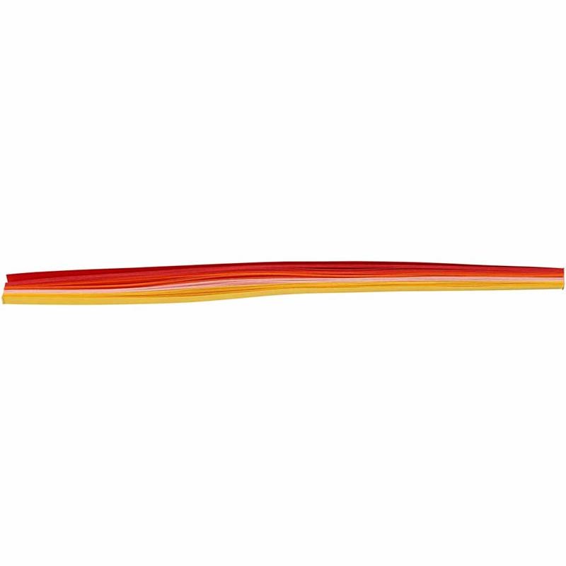 Quilling-Streifen, L 78 cm, B 5 mm, 120 g, Orange, Pink, Rot, Gelb, 100 Stk/ 1 Pck [HOB-20795]