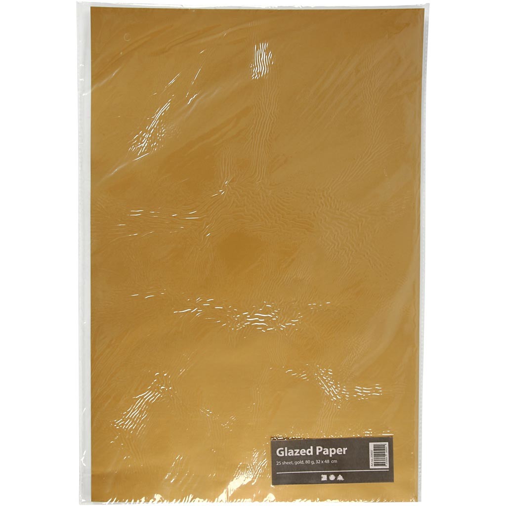 Glanzpapier, Blatt 32x48 cm, 80 g, Gold, 25 Bl./ 1 Pck [HOB-20850]