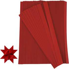 Papierstreifen für Sterne, L 45 cm, B 15 mm, D 6,5 cm, Rot, 500 Streifen/ 1 Pck [HOB-20934]
