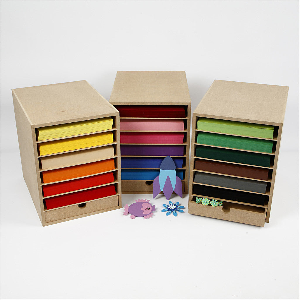 Papierablage aus Karton, H 31,5 cm, T 32 cm, B 24,3 cm, A4, 1 Stk [HOB-21008]