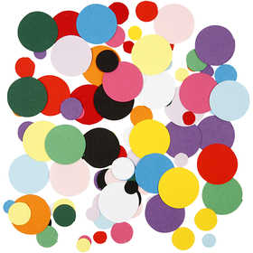 Karton-Mosaik, Rund, D 10+15+20 mm, 180 g/ 1 Pck [HOB-21009]