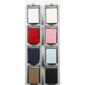 Umschläge, Umschlaggröße 11,5x16 cm, 110 g, Schwarz, Blau, Rot, Weiß, 8x10 Pck/ 1 Pck [HOB-217023]