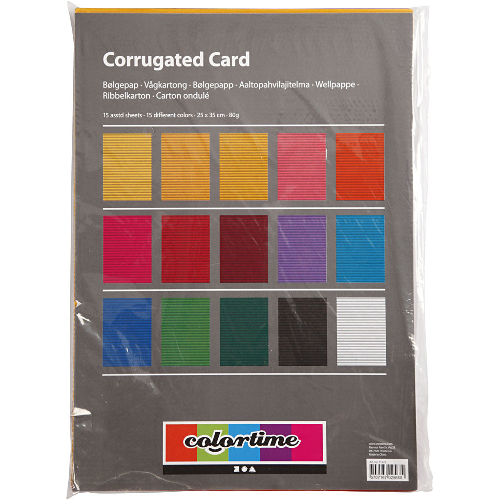 Wellkarton, Blatt 25x35 cm, 80 g, 15 Bl. sort./ 1 Pck [HOB-21927]