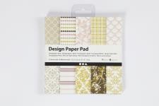 Design-Papier im Block, Blatt 15,2x15,2 cm, 120 g, Grün, Rosa, 50 Bl./ 1 Pck [HOB-225911]