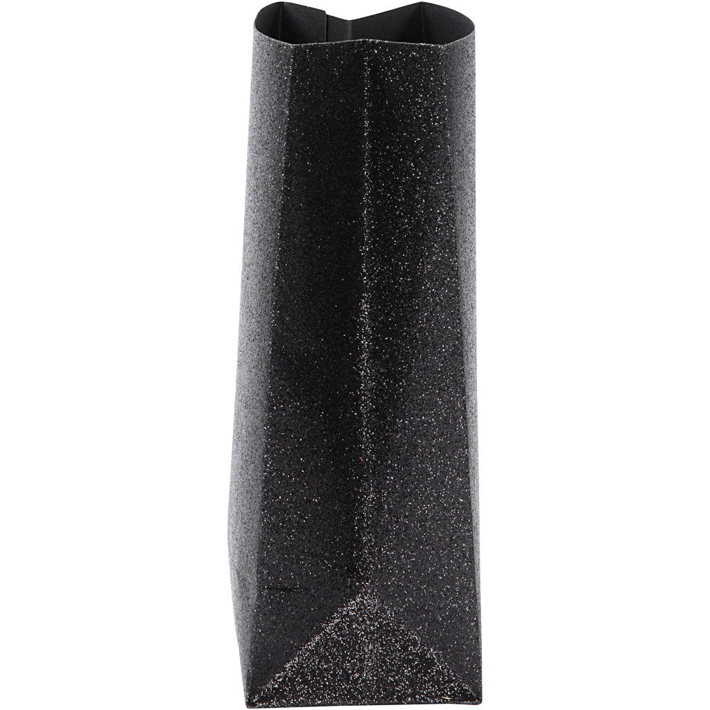Papiertüten, H 17 cm, Größe 6x9 cm, 170 g, Schwarz, 8 Stk/ 1 Pck [HOB-23139]
