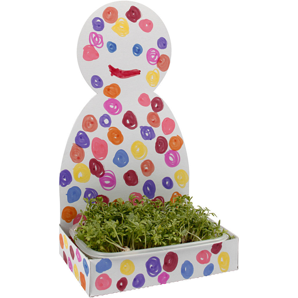 Kressehaus - Set, Körper, H 20 cm, Weiß, 6 Set/ 1 Pck [HOB-233441]