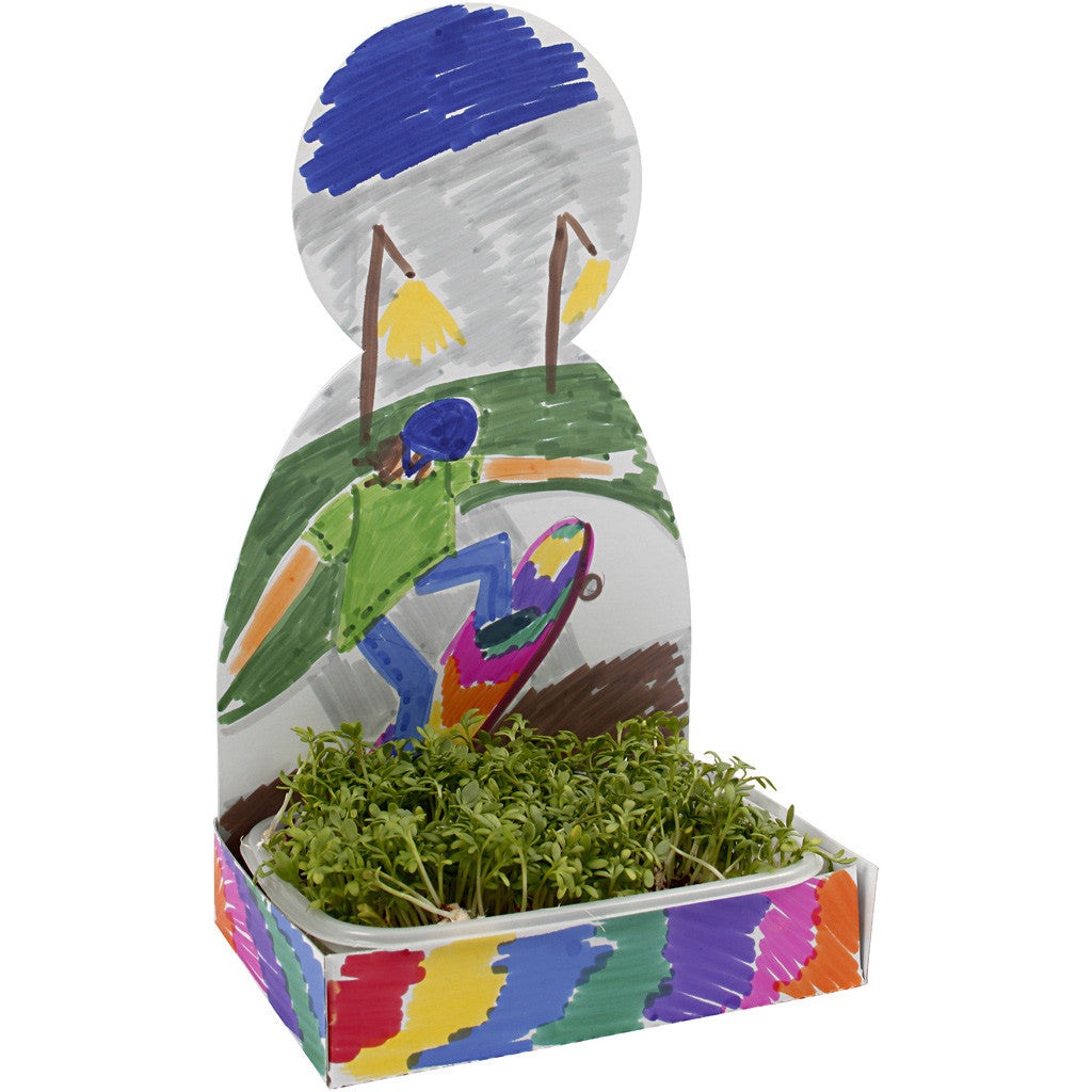 Kressehaus - Set, Körper, H 20 cm, Weiß, 6 Set/ 1 Pck [HOB-233441]