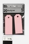 Manila-Anhänger, Größe 3x8 cm, 220 g, Rosa, 20 Stk/ 1 Pck [HOB-234019]