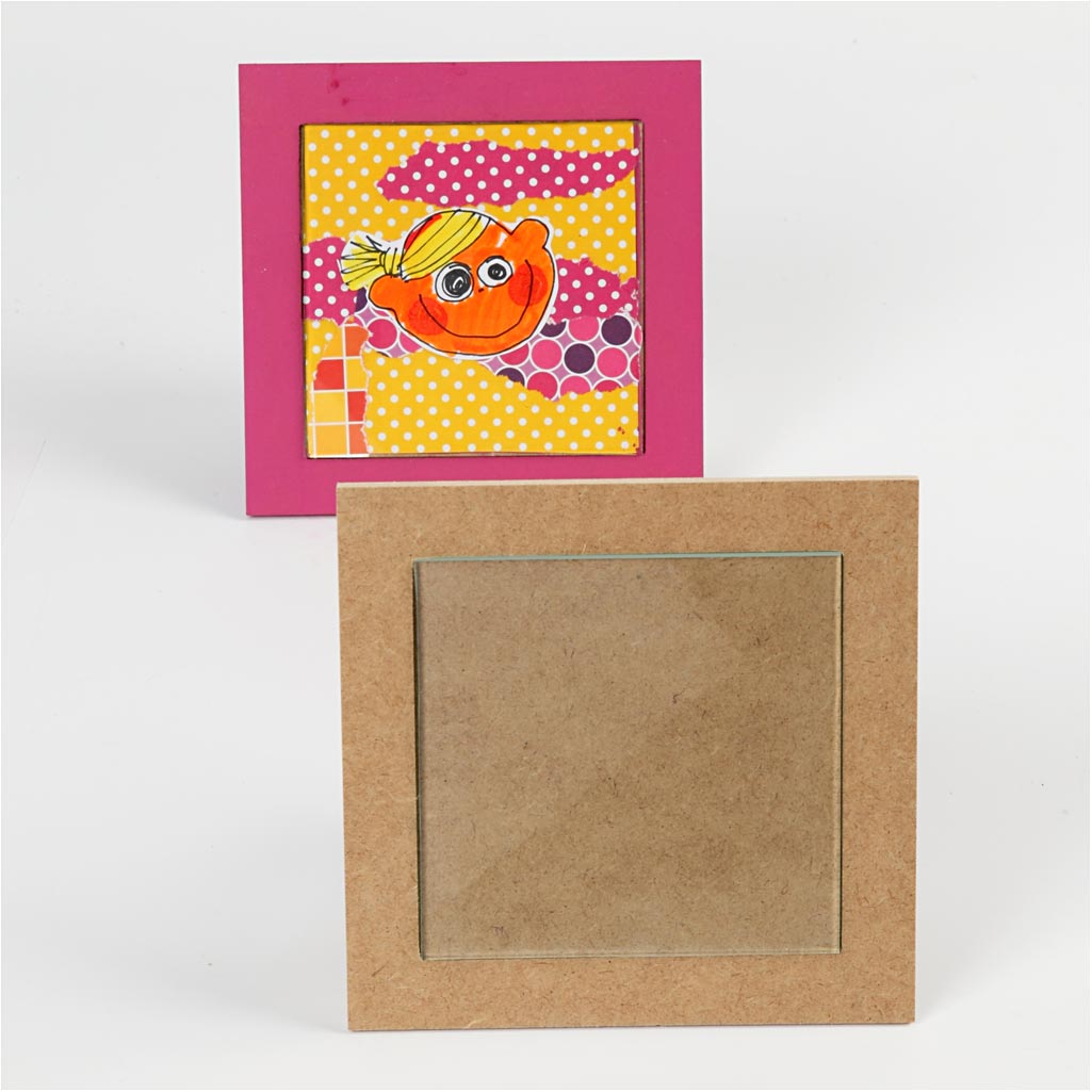 Untersetzer mit Glasplatte, Größe 15x15x0,5 cm, 6 Stk/ 1 Pck [HOB-23607]