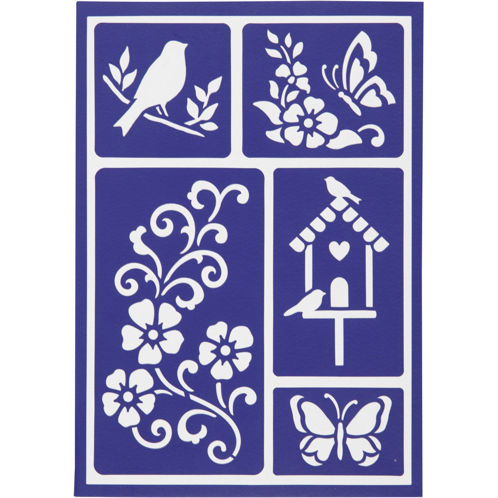 Flexible Schablone, Frühling liegt in der Luft, 21x14,8 cm, 1 Stk [HOB-24435]