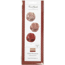 Click Ornaments, D 5 cm, Größe 3,5x8,8 cm, 9 Set/ 1 Pck [HOB-25133]