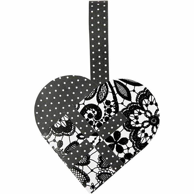 Flechtherzen, Größe 14,5x10 cm, 120 g, 8 Set/ 1 Pck [HOB-25153]