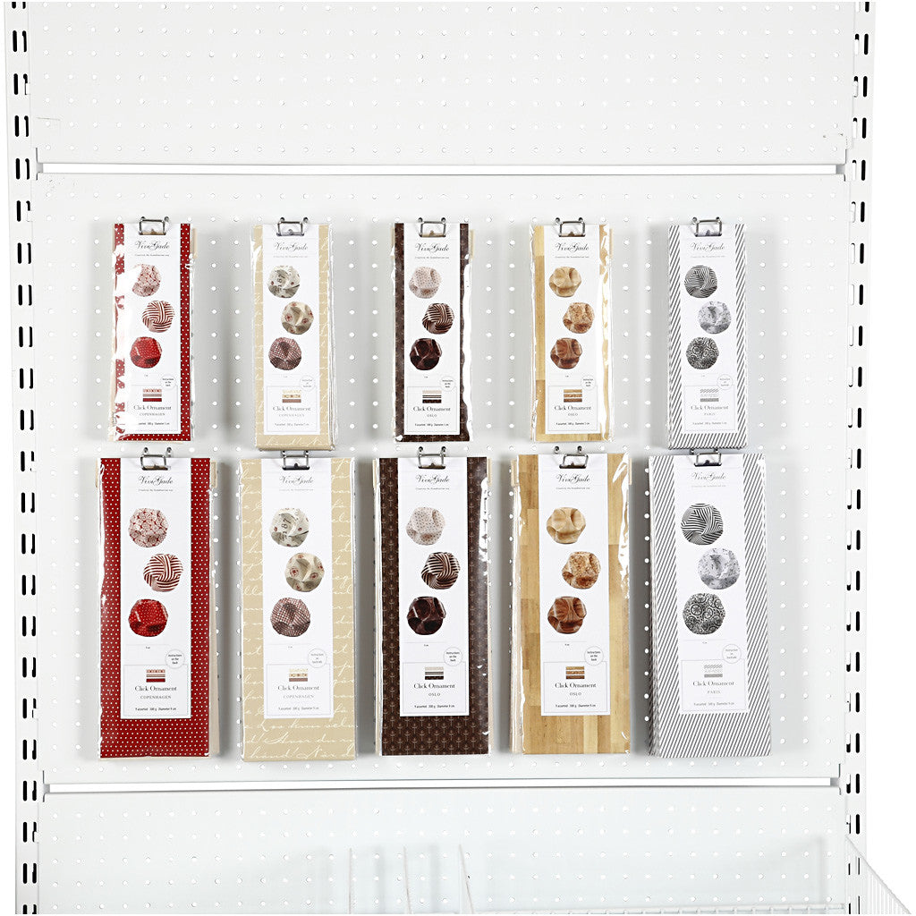 Click Ornaments, D 5+9 cm, 10x10 Pck/ 1 Pck [HOB-25155]