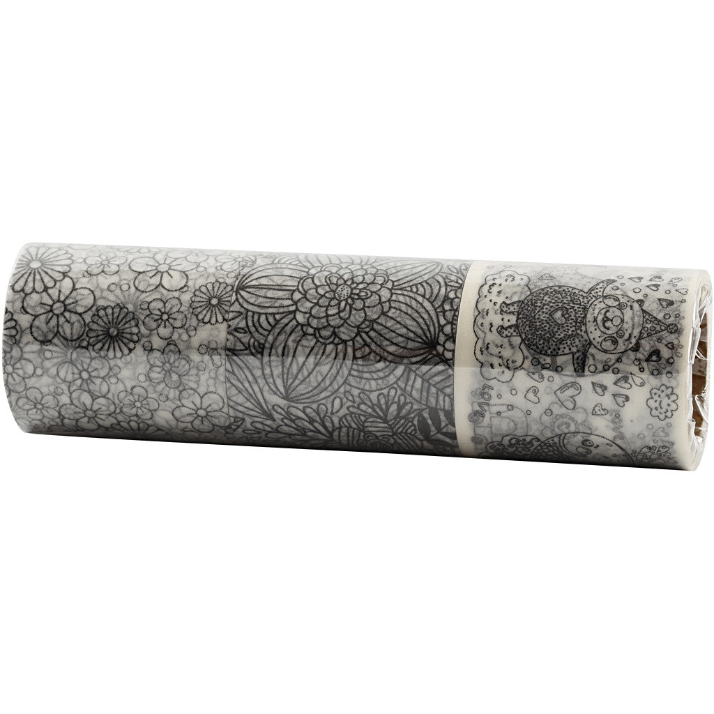 Washi Tape, B 50 mm, 3x5 m/ 1 Pck [HOB-25217]